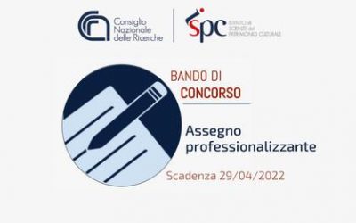 CNR ISPC – Bando per un assegno di ricerca professionalizzante – Scadenza: 29 aprile 2022