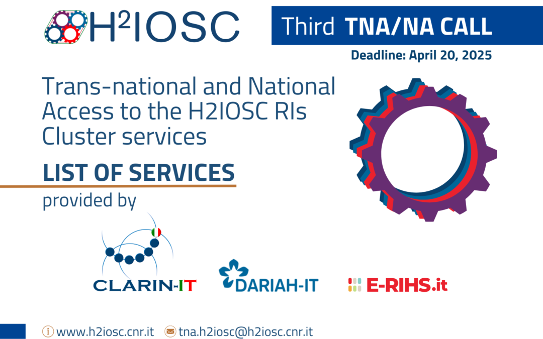 cover third call + list of services – sito web e-rihs