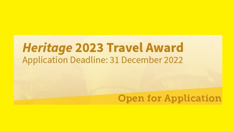 A Heritage 2023 Travel Award for junior scientists in the field of cultural and natural heritage science